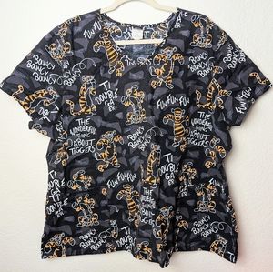 2/$17 Disney Bouncy Tigger scrub top. 3XL!